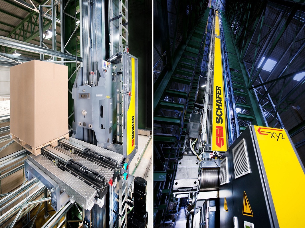 Stacker cranes for pallets Schäfer Exyz Storage and logistics