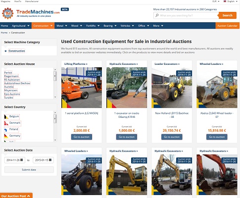 Maquinas de construccion grandes ocasion