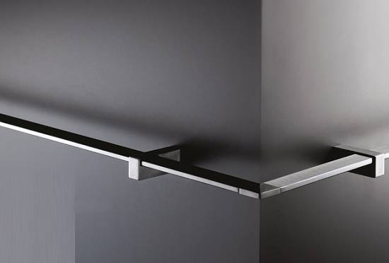 Barandillas de pared Easy glass Square Line 40 x 10 - Madera