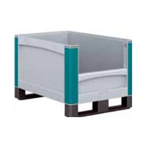 Contenedores apilables para cargas de hasta 500 kg con patines y