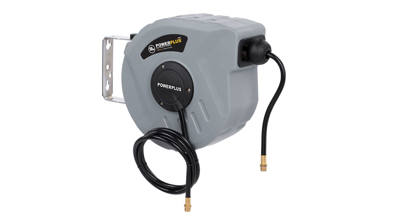 Avvolgitubo Per Aria Compressa Automatico - 10 Metri Con Montaggio A Parete