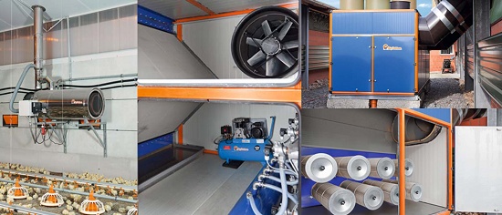 Calefactores con salida de gases Big Dutchman RGA - Agricultura