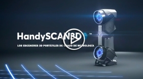 Vdeo HandySCAN3D los escáneres 3D portátiles de grado de metrología