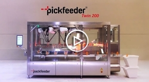 Vdeo Posicionador robótico de botellas - Pickfeeder Twin 200