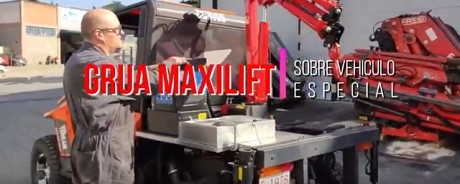 Grúa Maxilift ML110 sobre vehículo UTV Corvus