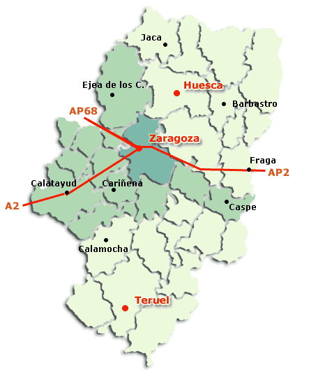 Mapa de Aragn